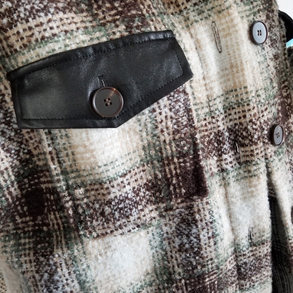 Last1️⃣ Heavyweight Oversized Plaid Button Down Coat Fall Winter Coat - Picture 11 of 11